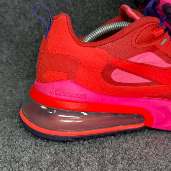 Nike Air Max 270 React Running Shoe Mens Size 10.5 Electronic Music Red Athletic - Picture 9 of 13